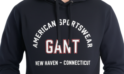 GANT – Classic Navy Printed Hoodie