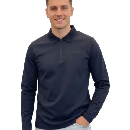 Cruyff Long Sleeve Polo – Navy